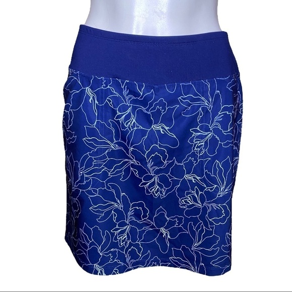 Cypress Club Pants - Cypress Club Size M Navy Blue White Print Golf Skort Skirt